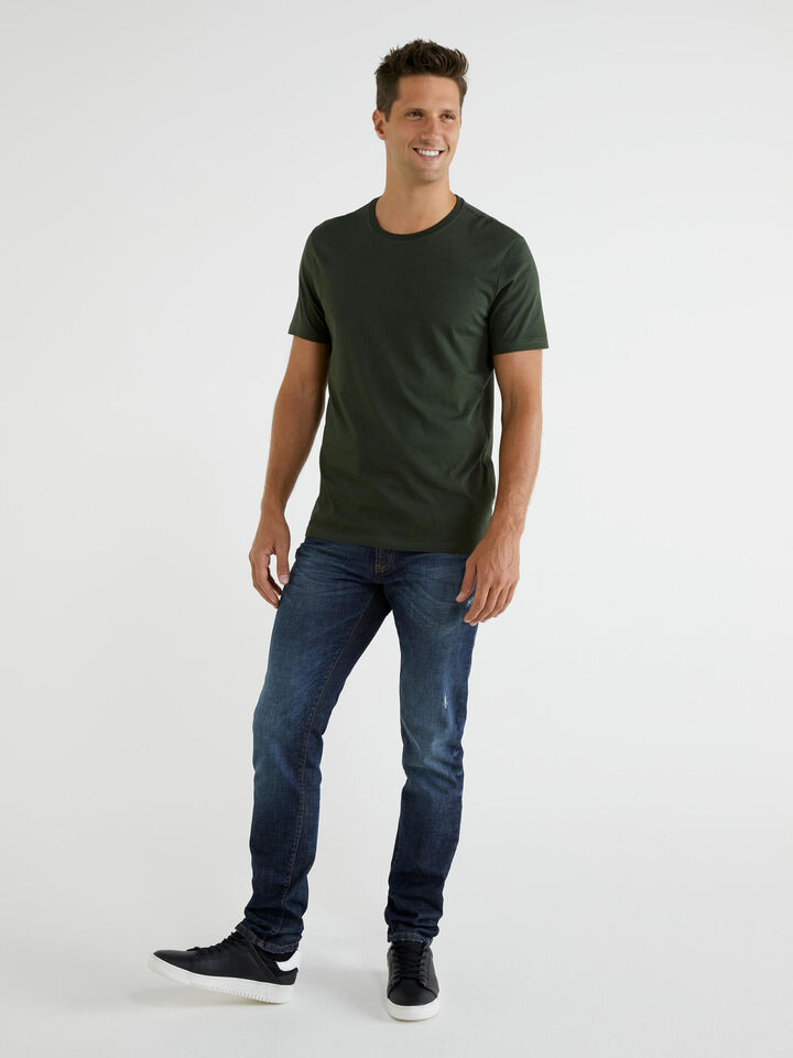 Straight leg jeans in stretch cotton Men image number 4